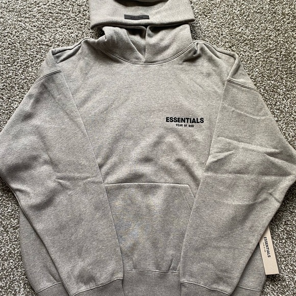 ESSENTIALS FEAR OF GOD DARK OATMEAL PULLOVER HOODIE - Picture 1 of 9